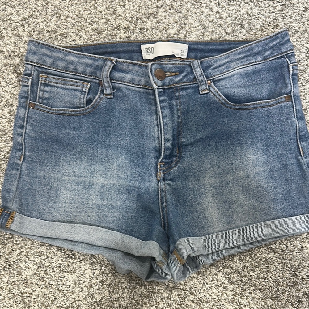 RSQ Blue Jean Shorts with Cuffed Hem